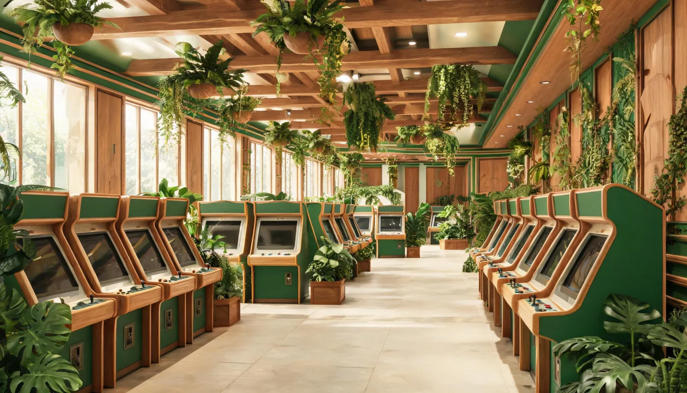 Garden-toned family arcade design