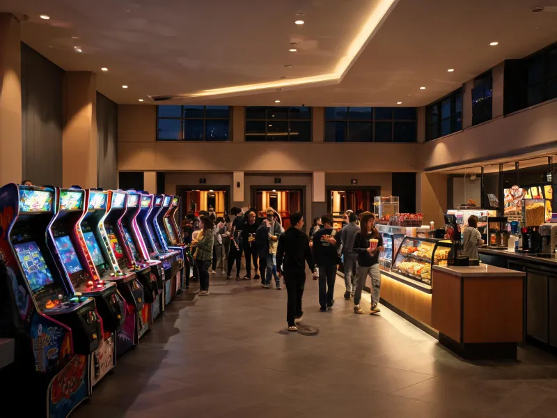 Arcade games in cinema lobby